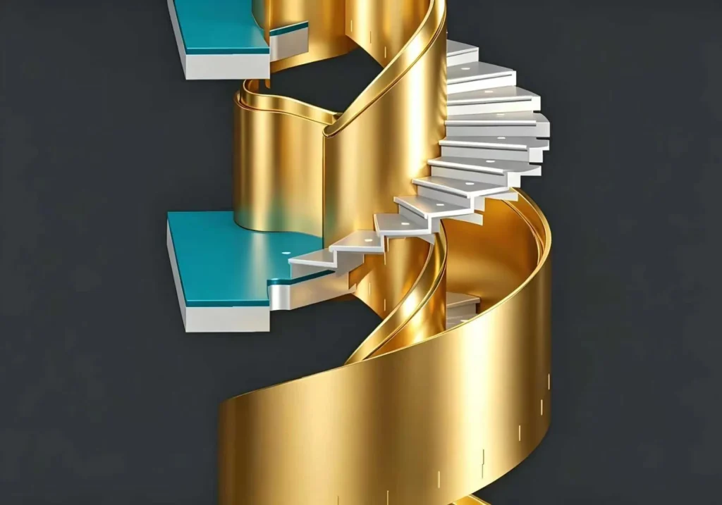 Custom 3D staircase design and engineering by expert stair fabricators