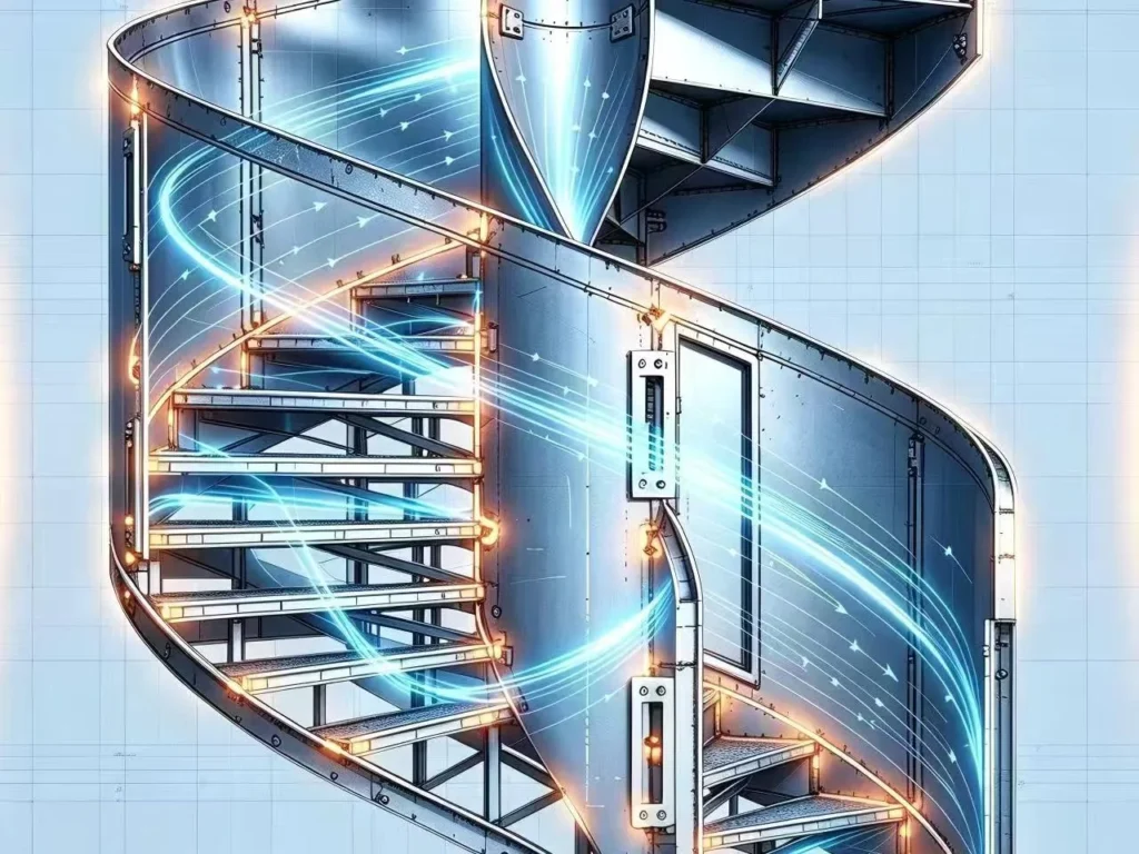 Diseño de ingeniería de escaleras de caracol